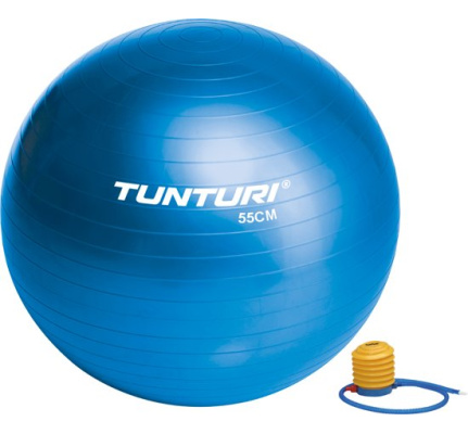 Gymbal | Tunturi | Fitnessbal | Zitbal | Ø 55 cm | Blauw