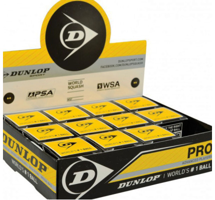 Squashbal Dunlop Pro | 12 Stuks 