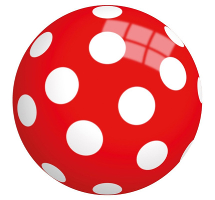37_155-bal-rood-met-witte-stippen-13cm-